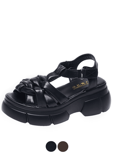 Makersluxe Shoes Mistica Women's Leather Platform Sandals