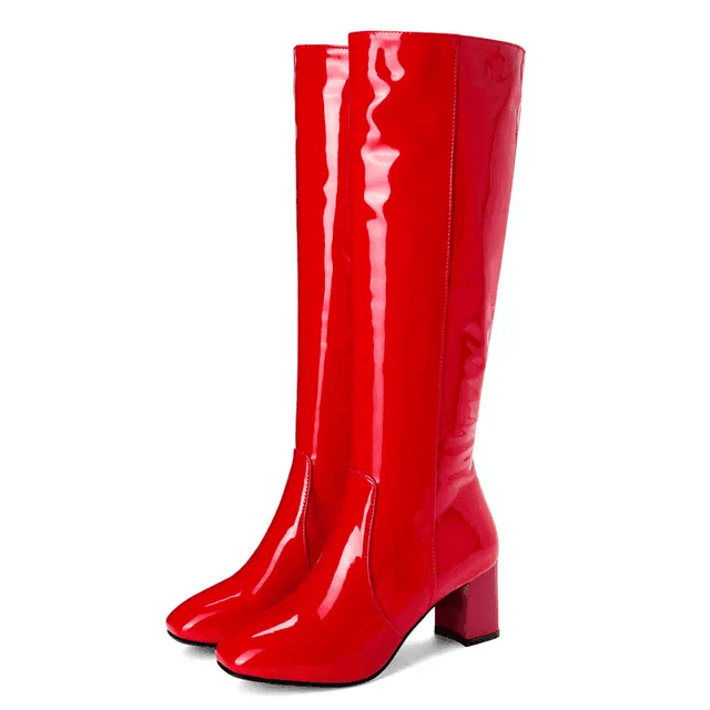 Makersluxe Shoes Nadia Women's Patent Knee High Boots