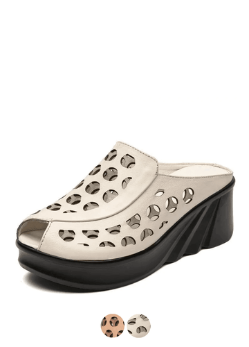 Makersluxe Shoes Nahir Women's Peep Toe Wedge Sandals