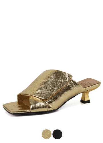 Makersluxe Shoes Nany Women's Medium Heel Leather Sandals