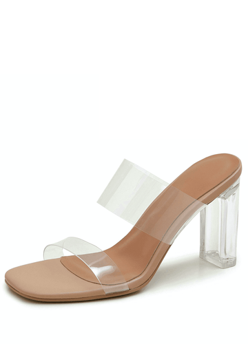 Makersluxe Shoes Nerza Women's Transparent High Heels Sandals
