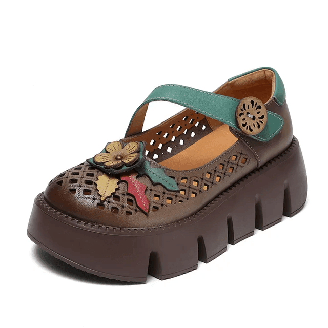 Makersluxe Shoes Noris Women's Summer Hollow Out Platform Shoes