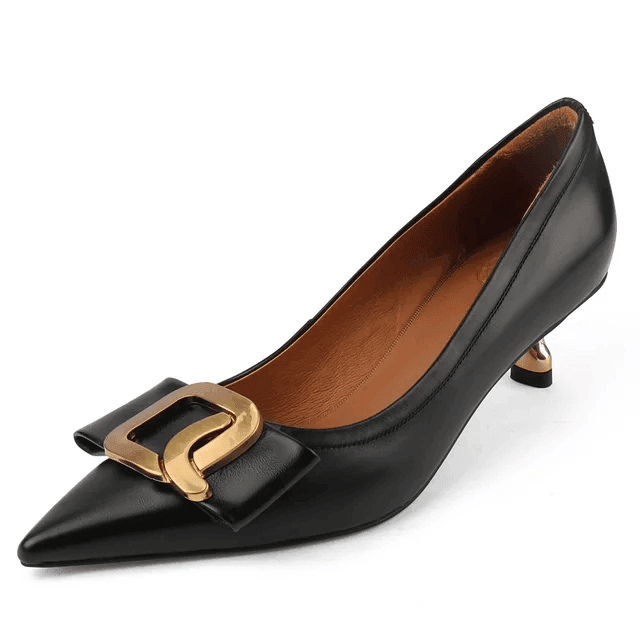 Makersluxe Shoes Olga Women's Leather Pointed Toe Pumps