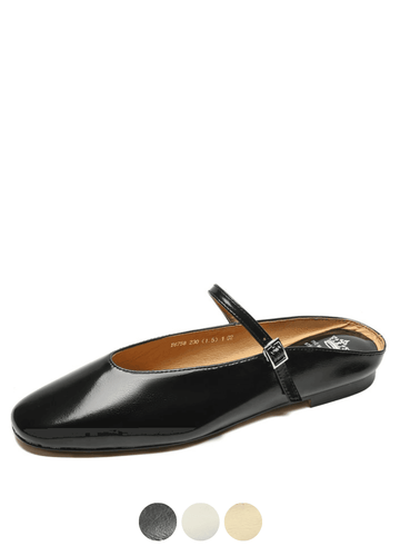 Makersluxe Shoes Oriana Women's Leather Summer Flat Mules
