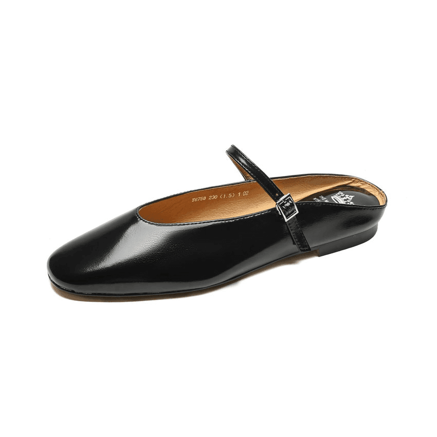 Makersluxe Shoes Oriana Women's Leather Summer Flat Mules