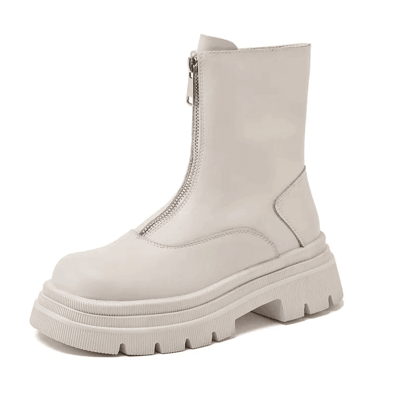 Makersluxe Shoes Pierina Women's British Style Front Zipper Boots