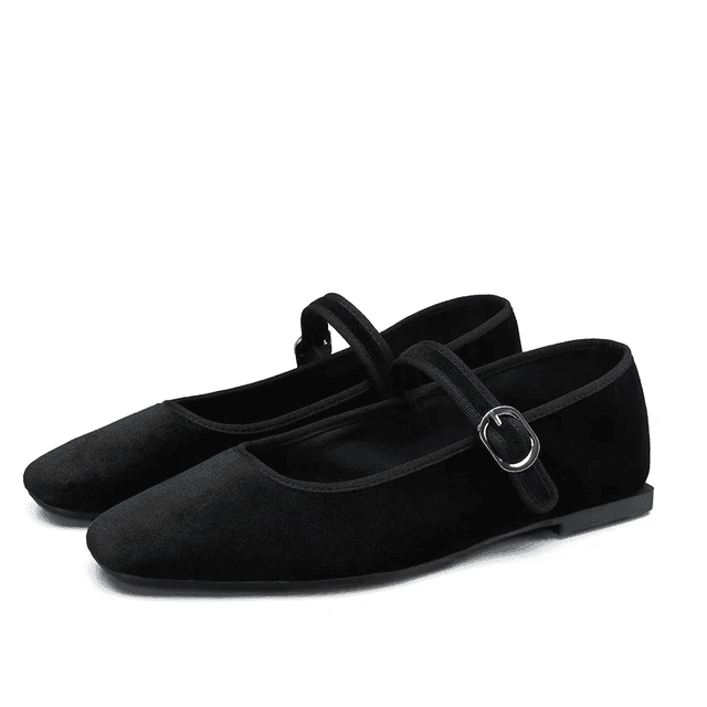 Makersluxe Shoes Pilar Women's Velvet Ballet Flats