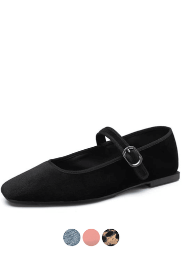 Makersluxe Shoes Pilar Women's Velvet Ballet Flats