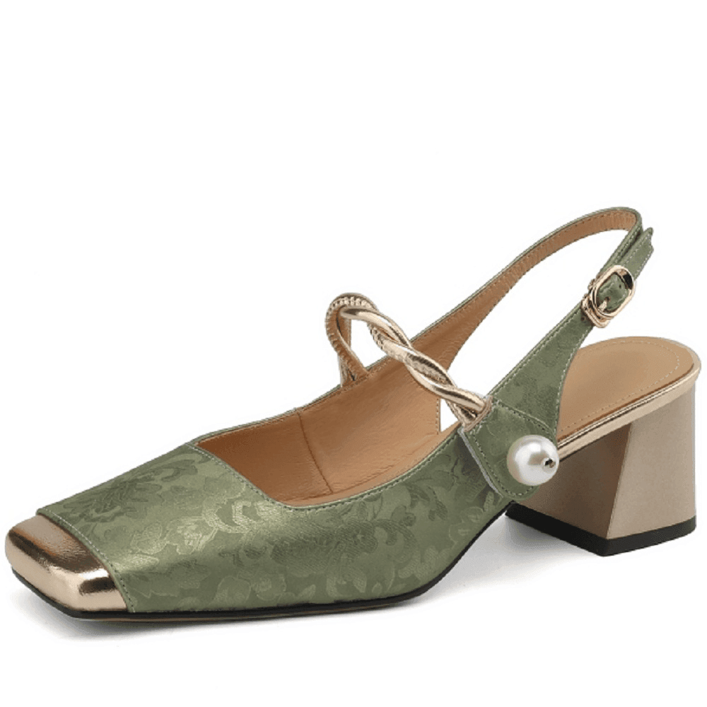 Makersluxe Shoes Rafaela Women's Square Toe Dress Pumps