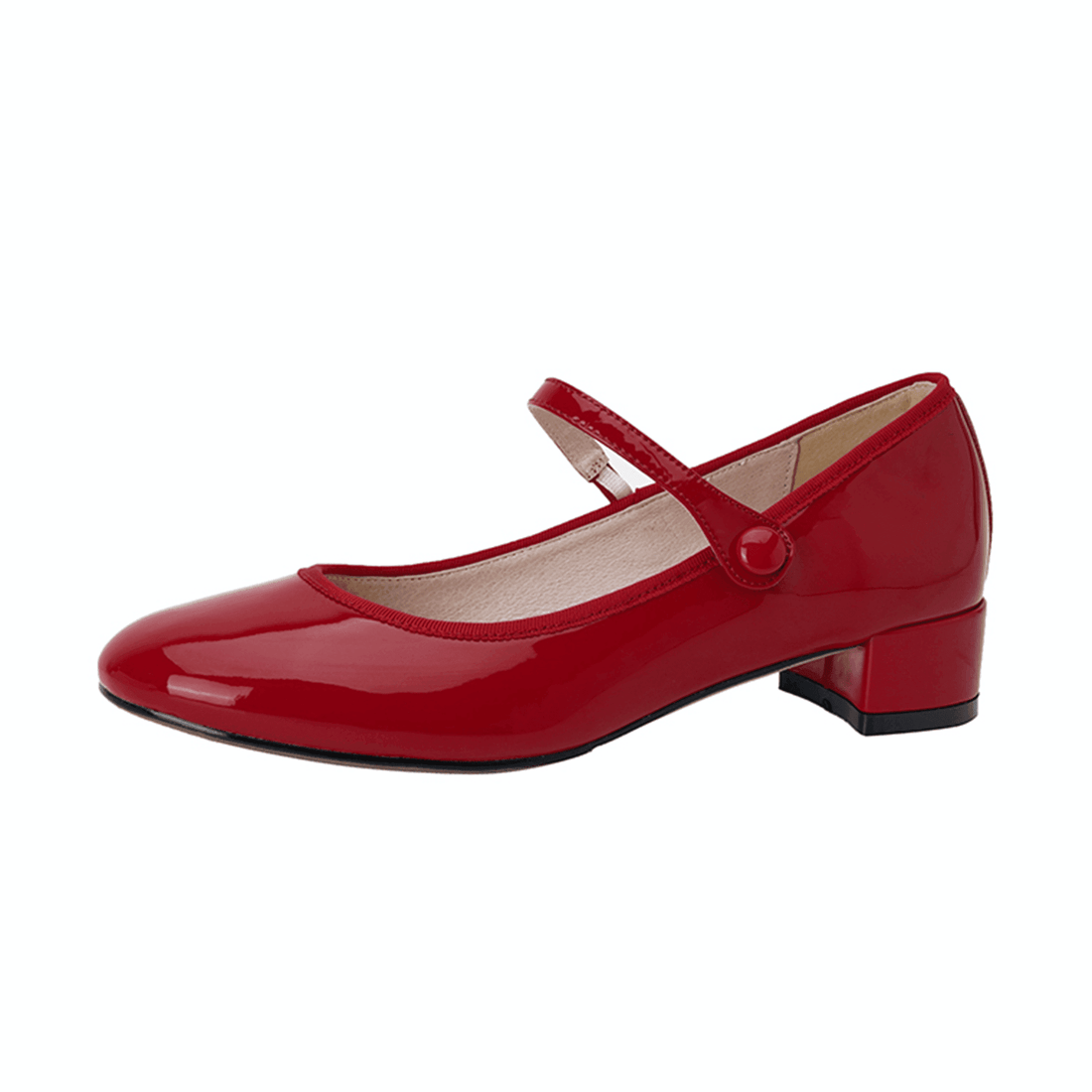 Makersluxe Shoes Raimel Women's Patent Leather Low Heel Pumps