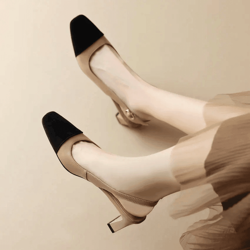 Makersluxe Shoes Romina Women's Square Heel Pumps