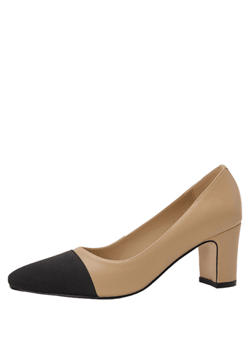 Makersluxe Shoes Rony Women's Leather Slip-On Pumps