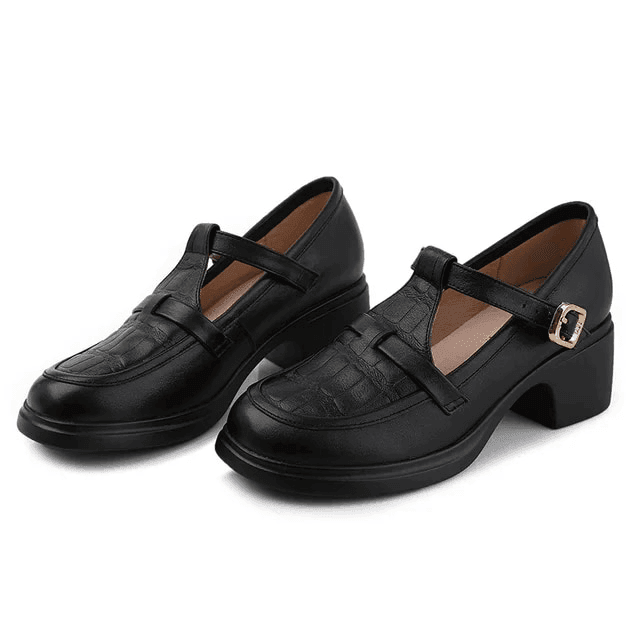 Makersluxe Shoes Sara Women's Square Heel Pumps