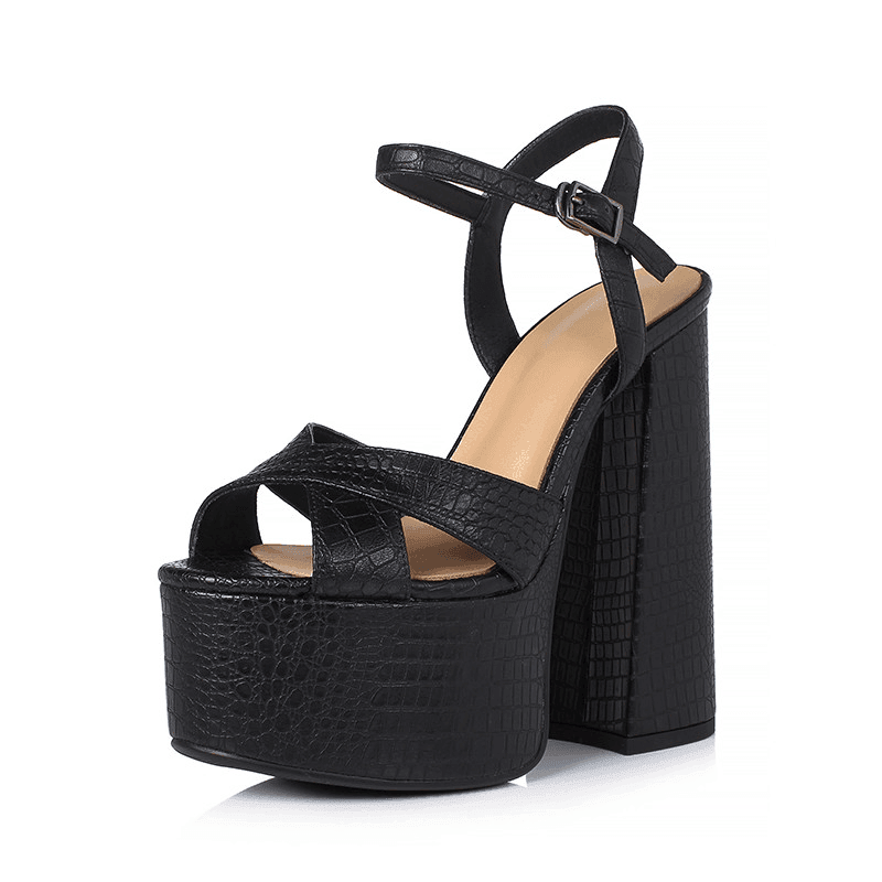 Makersluxe Shoes Shefali Women's Chunky Heel Platform Sandal