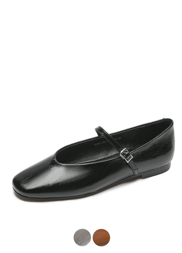 Makersluxe Shoes Simona Women's Round Toe Patent Leather Flats