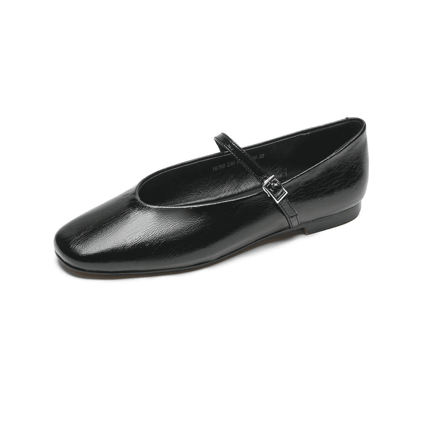 Makersluxe Shoes Simona Women's Round Toe Patent Leather Flats