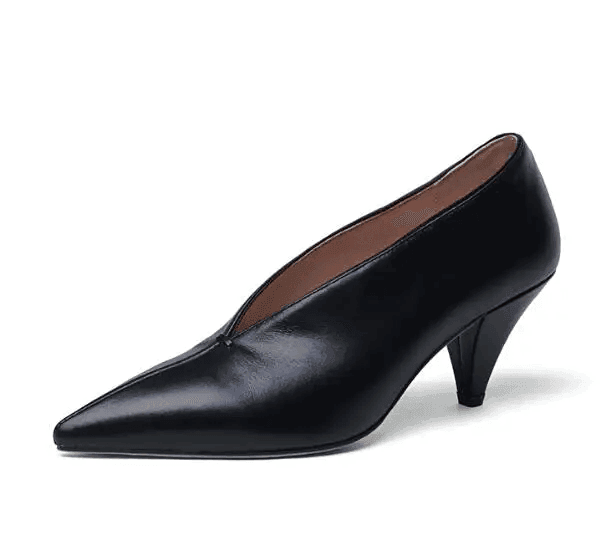 Makersluxe Shoes Velandria Women's Genuine Leather Heel Pump Shoes