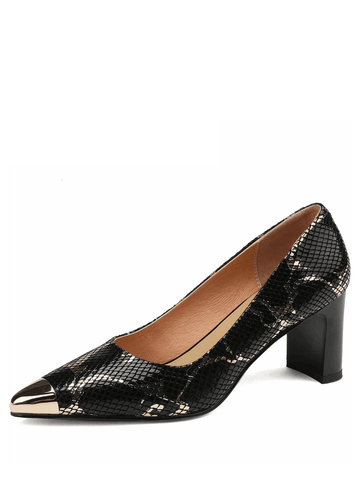 Makersluxe Shoes Victoria Women's Leather High Heel Pumps