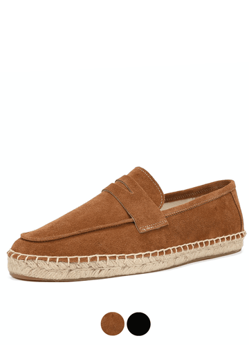 Makersluxe Shoes Women's Juliana Jute Platform Suede Loafers