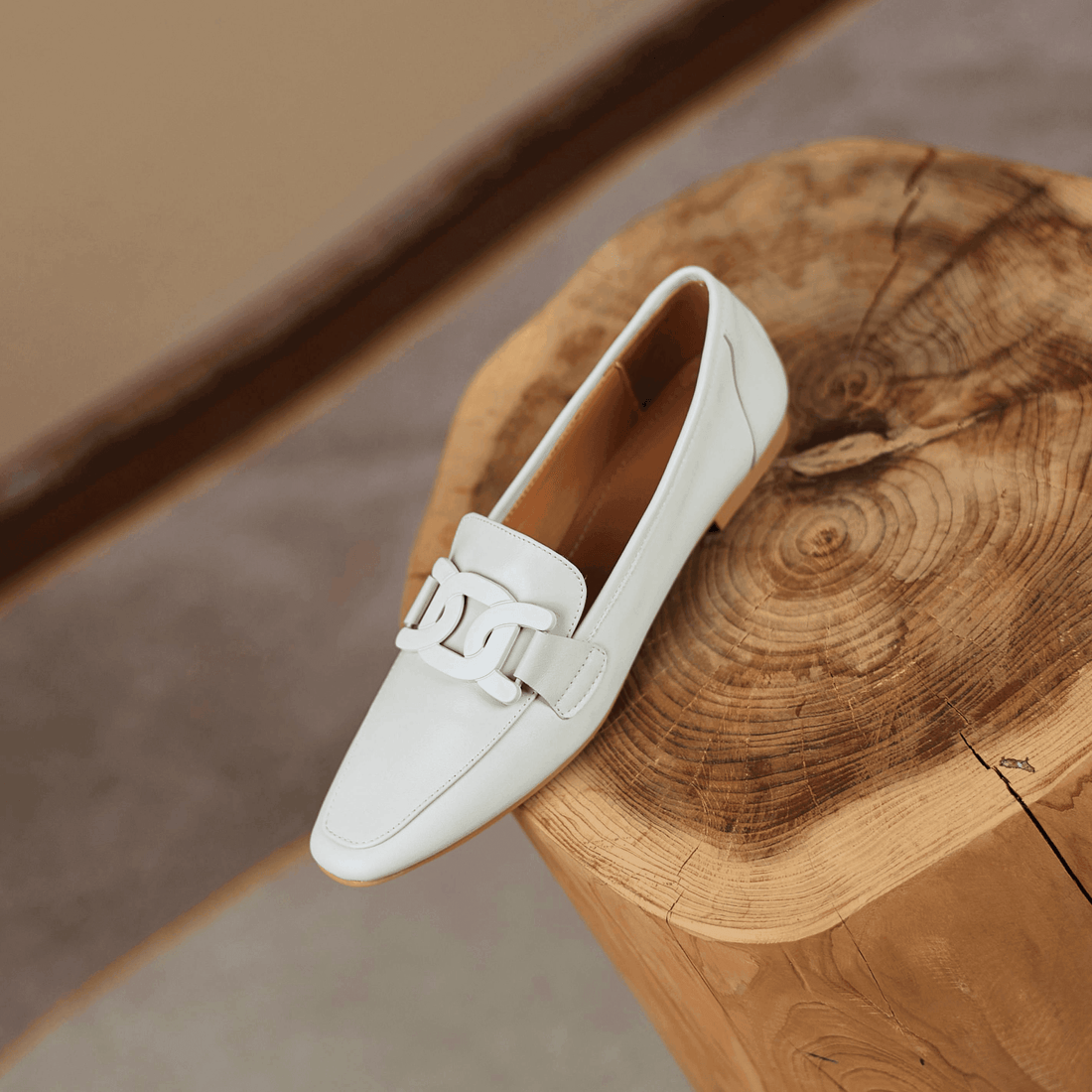 Makersluxe Shoes Loy Women's Low Heels Slip On Loafer Shoes