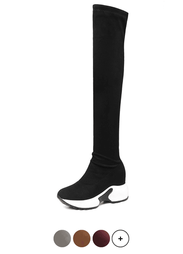 Makersluxe Shoes Yexy Women's Stretch Fabrics Over The Knee Boots