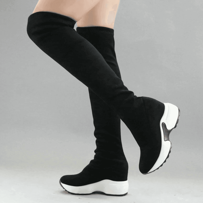 Makersluxe Shoes Yexy Women's Stretch Fabrics Over The Knee Boots