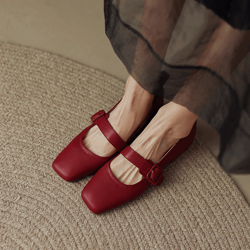 Makersluxe Shoes Zoe Women's Square Heels Pumps