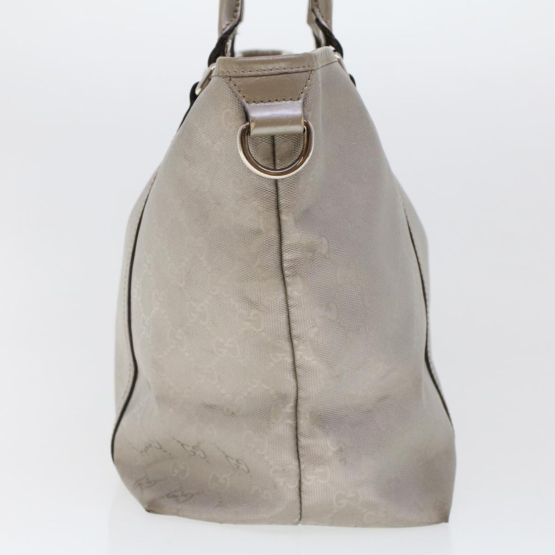 GUCCI GG Canvas Shoulder Bag Silver 197953 uy130