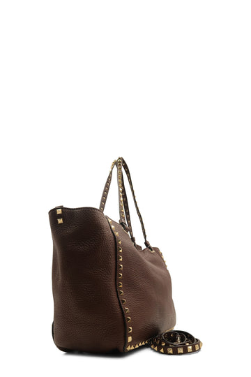 Medium Rockstud Tote Maroon