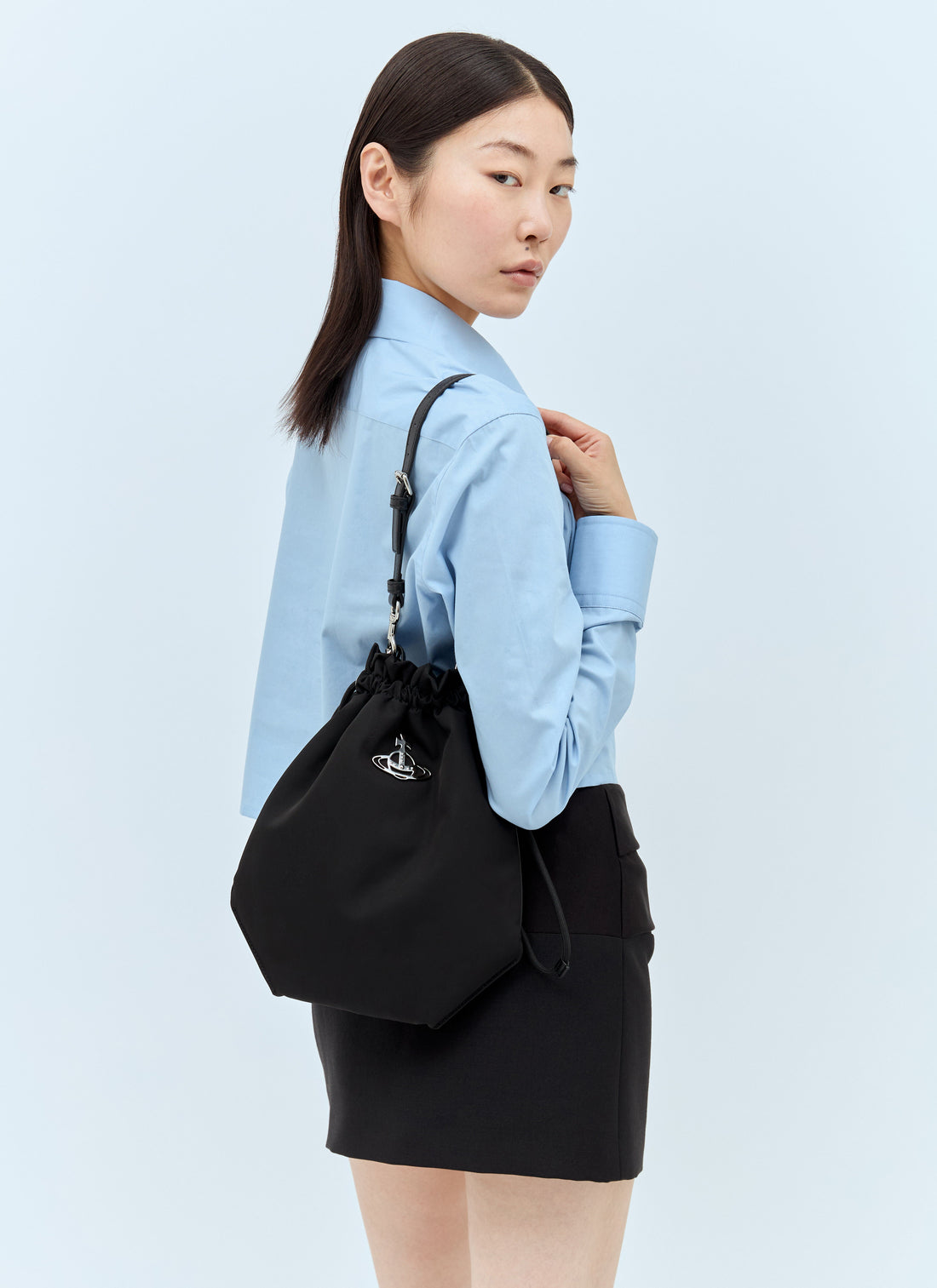 Vivienne Westwood Women Logo Plaque Drawstring Shoulder Bag