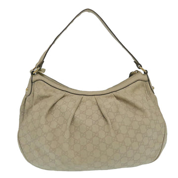 GUCCI Guccissima Shoulder Bag Leather White yk4024