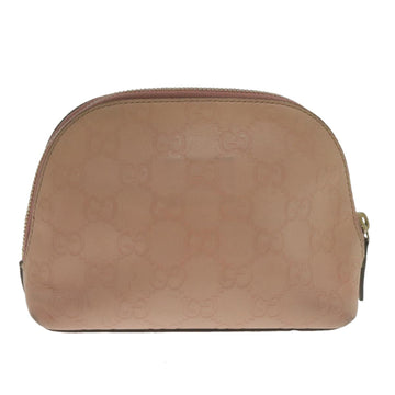 GUCCI GuccissimaLeather GG Canvas Cosmetic Pouch Pink yk4172
