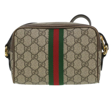 GUCCI Web Sherry Line GG Canvas Shoulder Bag PVC Leather 517350 yk5636