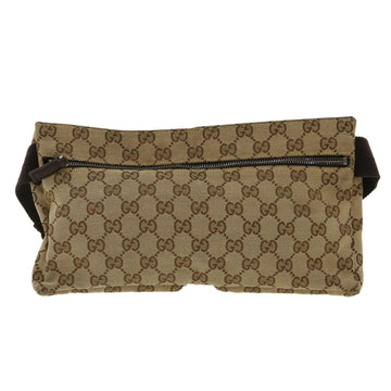 GUCCI GG Canvas Waist Bag Beige 28566 yk5898