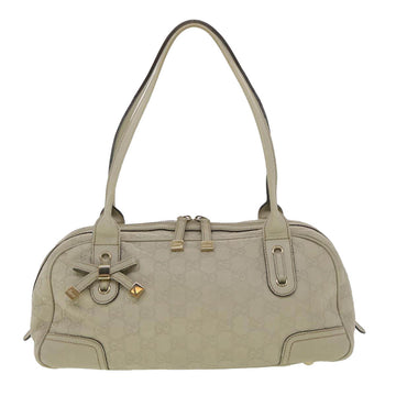 GUCCI Shima Shoulder Bag Leather White 161720 yk6036
