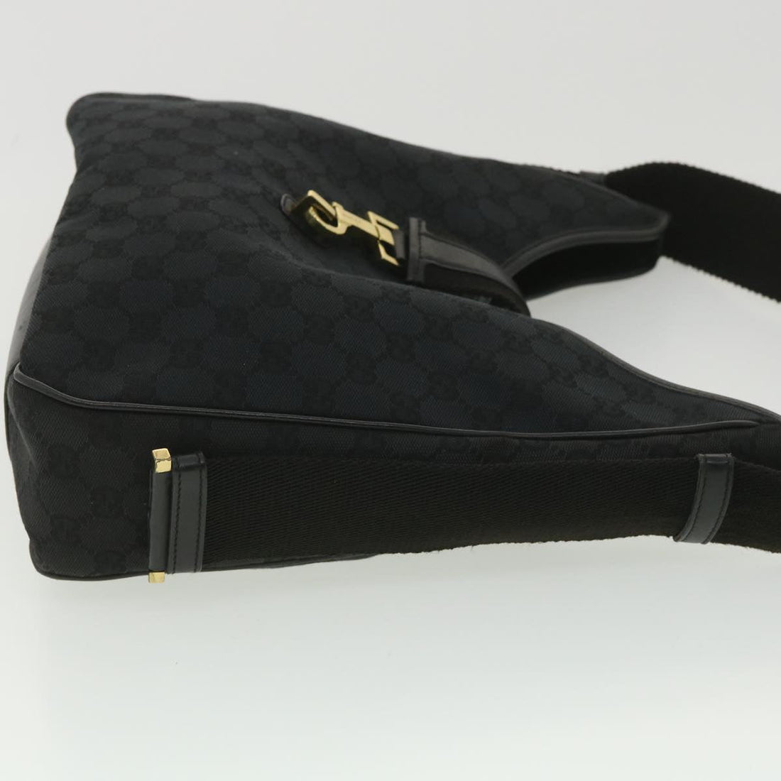GUCCI GG Canvas Jackie Shoulder Bag Black 92735 yk6103