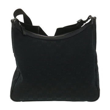 GUCCI GG Canvas Shoulder Bag Black 131211 yk6108