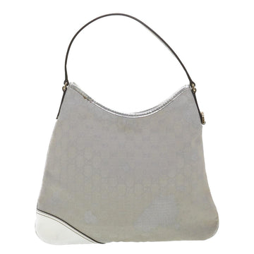 GUCCI GG Canvas Shoulder Bag Silver 169947 yk6144B