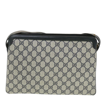 GUCCI GG Canvas Sherry Line Shoulder Bag PVC Leather Gray Red Navy yk6173B