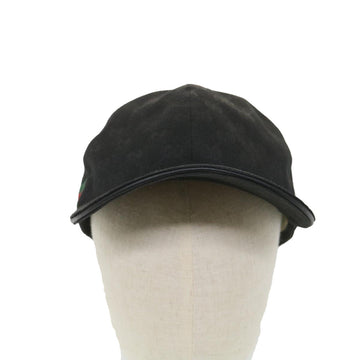 GUCCI GG Canvas Web Sherry Line Cap XL Black Red Green 200035 yk6297