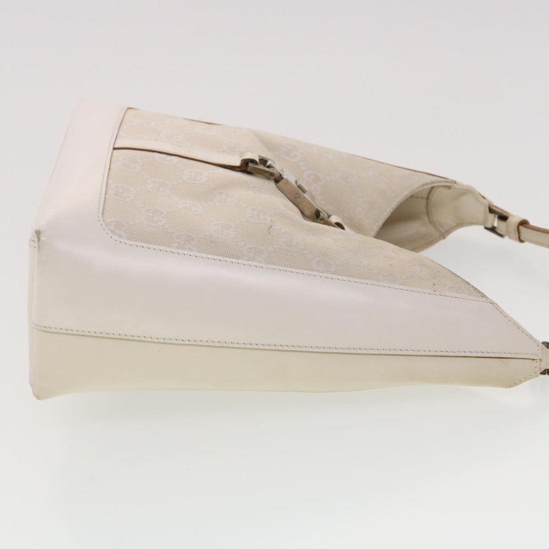GUCCI GG Canvas Jackie Shoulder Bag Beige 001.3876 yk6453