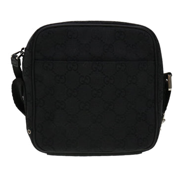 GUCCI GG Canvas Jackie Shoulder Bag Black 90470 yk6565