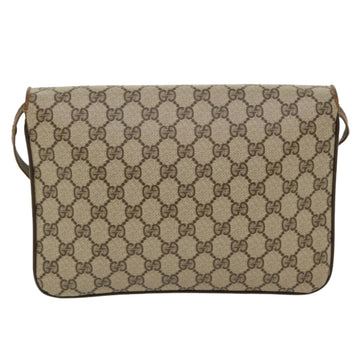 GUCCI GG Canvas Shoulder Bag PVC Leather Beige yk6997B