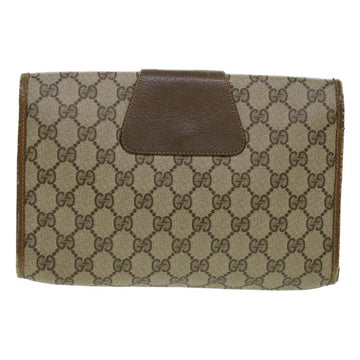 GUCCI GG Canvas Web Sherry Line Clutch Bag Beige Red 89.01.030 yk7078B