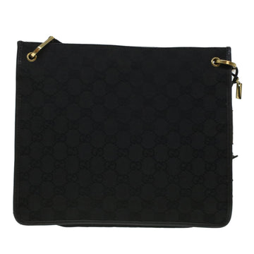GUCCI GG Canvas Shoulder Bag Black 91762 yk7260