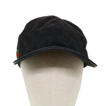 GUCCI GG Canvas Web Sherry Line Cap M Black Red Green 200035.601564 yk7360