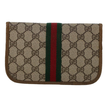 GUCCI GG Canvas Web Sherry Line Pouch Beige Red Green 89.01.021 yk7427