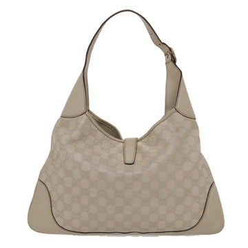 GUCCI GG Canvas Jackie Shoulder Bag White 153029 yk7555B