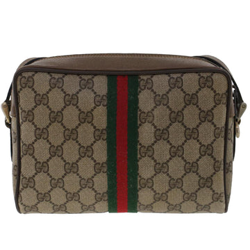 GUCCI GG Canvas Web Sherry Line Shoulder Bag Beige Red 904.02.004 yk7603