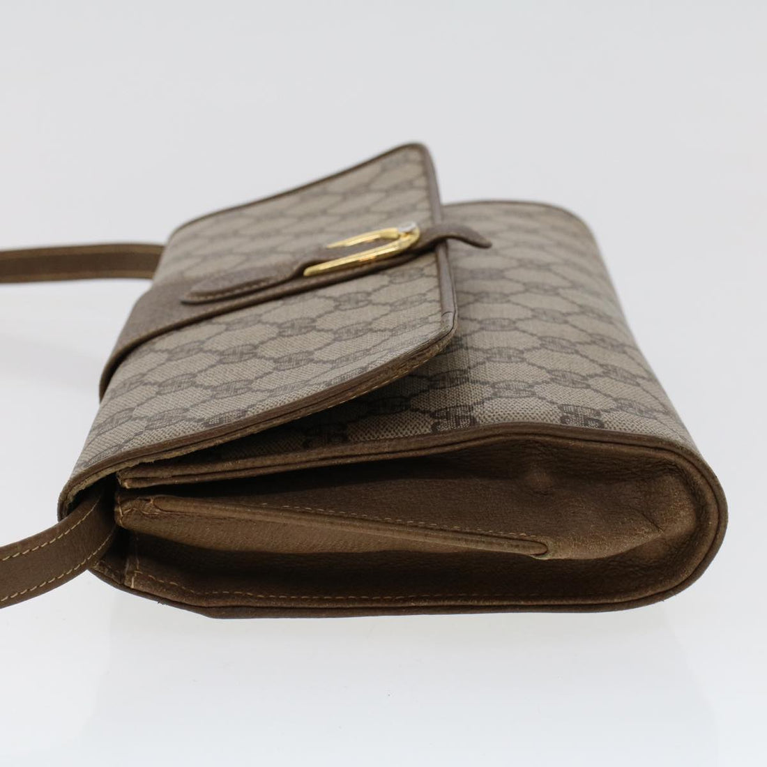 GUCCI GG Canvas Shoulder Bag PVC Leather Beige 904.02.050 yk7719